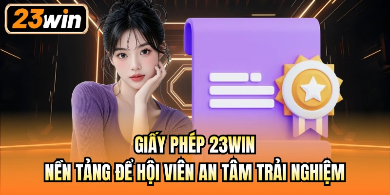 Giấy phép 23Win - nền tảng để hội viên an tâm trải nghiệm